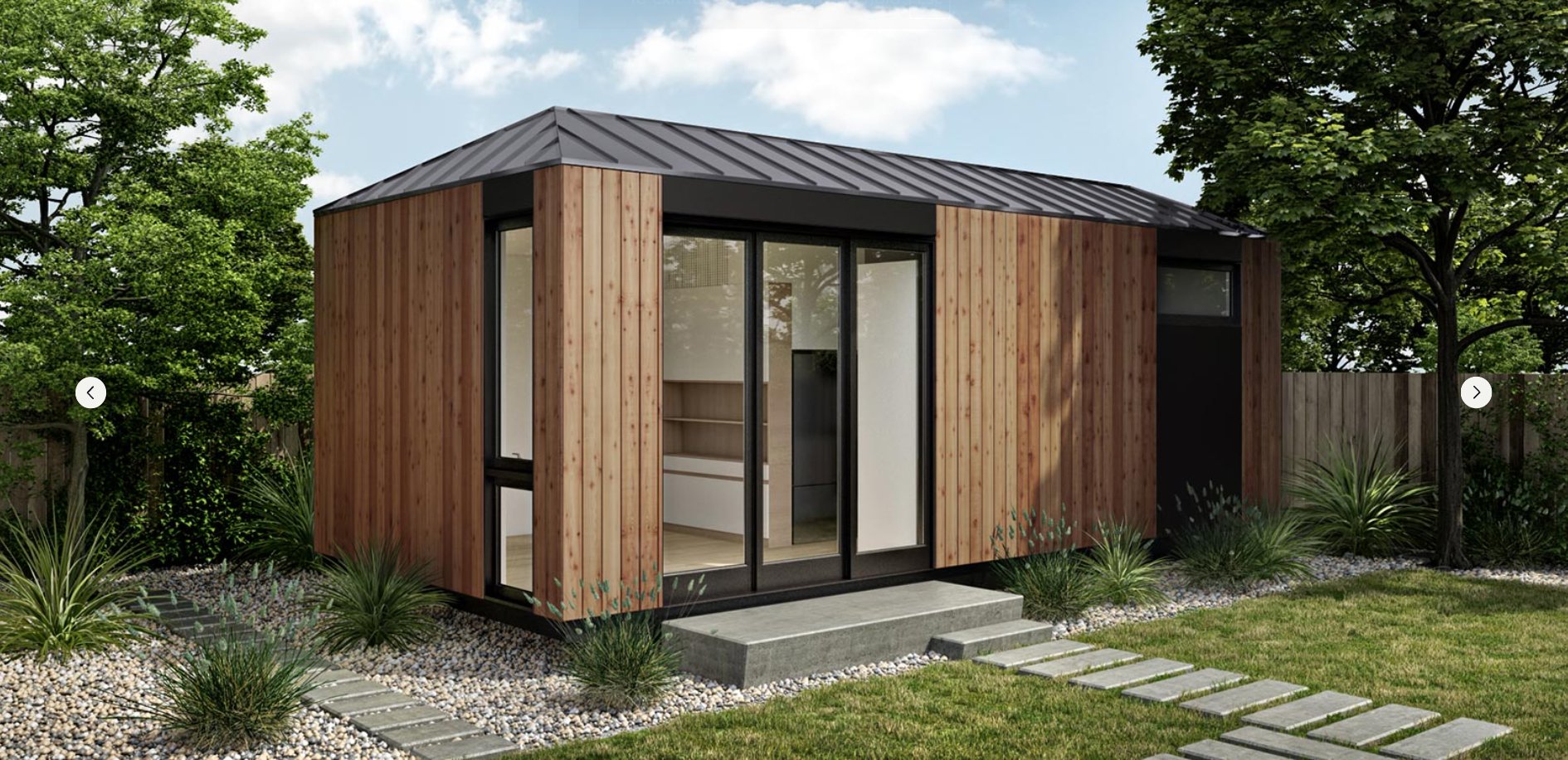 Modern 496sf ADU — cedar exterior